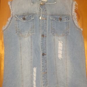 Denim Sleeveless Vest